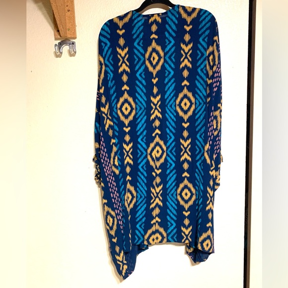 Ariat Bohemian Blue and Yellow Kimono Cardigan - Picture 2 of 6